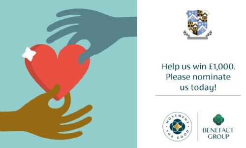 Poster calling for nominations to win £1000